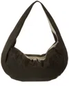 Khaite Olivia Extra Large Nylon & Leather Hobo Bag In Black