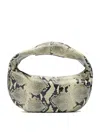 Khaite Olivia Medium Snake-effect Leather Top Handle Bag In Neutral