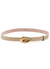 Khaite Olivia Leather Belt In Brown