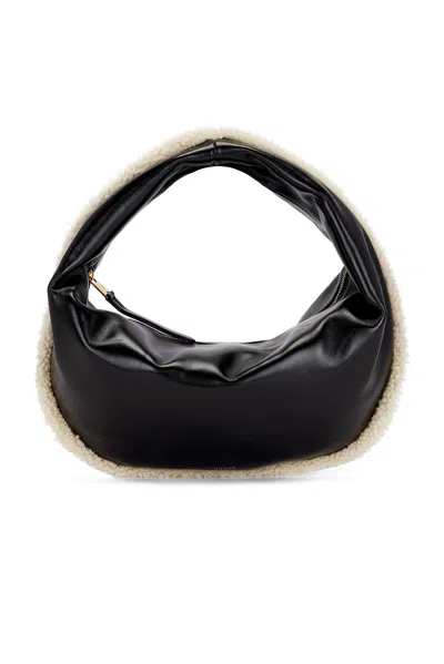 Khaite Olivia Medium Hobo Bag In Black & Cream