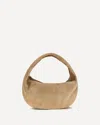 Khaite Medium Olivia Hobo Bag Wheat Suede In Nude