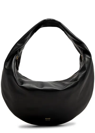 Khaite Olivia Medium Leather Top Handle Bag In Black
