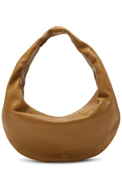 Khaite Olivia Medium Leather Top Handle Bag In Camel