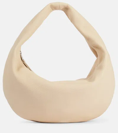 Khaite Olivia Medium Leather Tote Bag In Beige