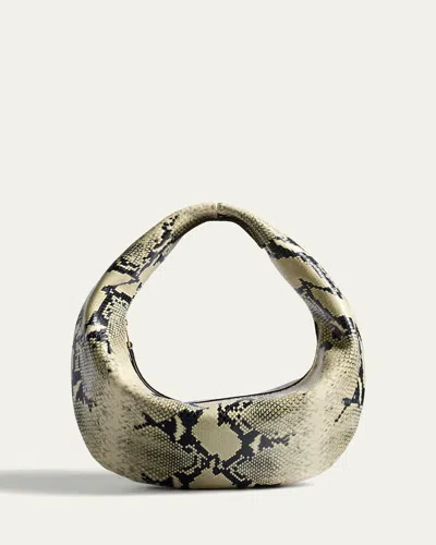 KHAITE OLIVIA MEDIUM PYTHON-EMBOSSED LEATHER HOBO BAG