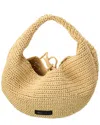 Khaite Olivia Medium Raffia Shoulder Bag In Brown