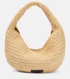 Khaite Olivia Medium Raffia Shoulder Bag In Natural