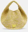 Khaite Olivia Medium Raffia Top-handle Bag In Yellow
