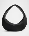 Khaite Olivia Sport Medium Textured Leather-trimmed Shell Shoulder Bag