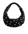 Khaite Olivia Medium Studs Hobo Bag In Black