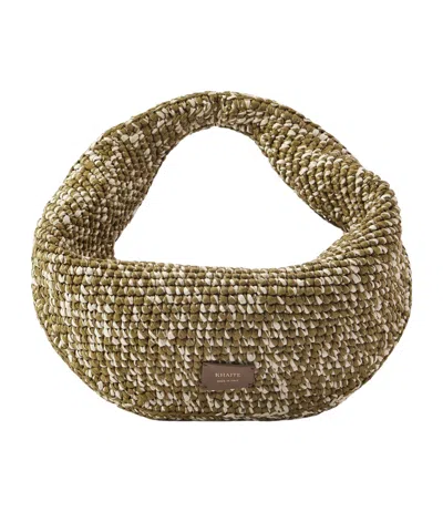 Khaite Olivia Medium Woven Shoulder Bag In Green