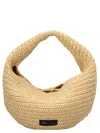 Khaite Olivia Large Raffia Shoulder Bag In Beige
