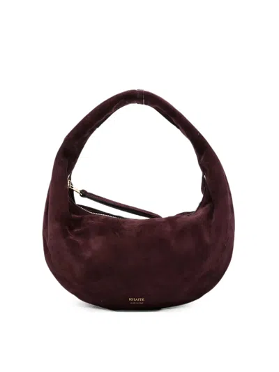Khaite Olivia Mini Hobo Rouge Noir In Dark Red