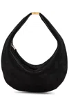 Khaite Olivia Mini Suede Top Handle Bag In Black