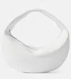 Khaite Olivia Patent Leather Shoulder Bag In White