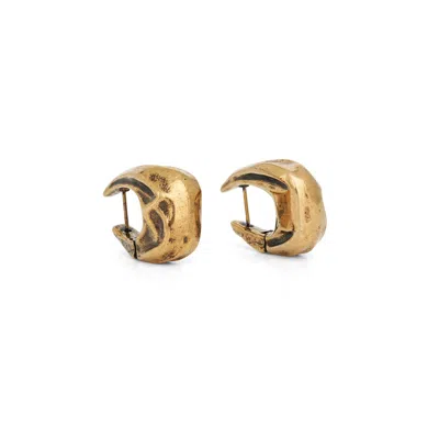 Khaite Olivia Small Hoop Earrings In Antique Gold