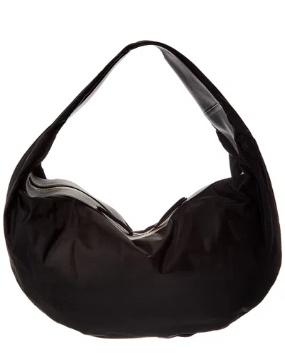 Khaite Olivia Sport Xl Nylon & Leather Hobo Bag In Black