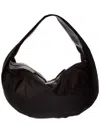Khaite Olivia Sport Xl Nylon & Leather Hobo Bag In Black