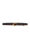 Khaite Olivia Suede Belt In Brown