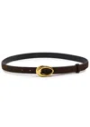 Khaite Olivia Suede Belt In Brown