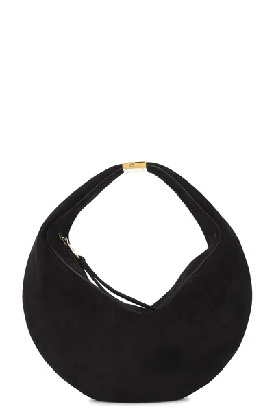 Khaite Olivia Small Leather Shoulder Bag In Black
