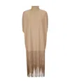Khaite Olson Fringed Maxi Dress In Nude