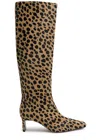 Khaite Ona 55 Calf-hair Knee-high Boots In Animal Print