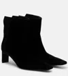 Khaite Ankle Boots Ona 55 Aus Veloursleder In Animal Print