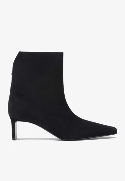 Khaite Ona 55 Suede Ankle Boots In Multi