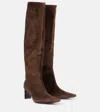 Khaite Andee Pointed Toe Knee High Boot In Brown