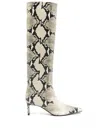 Khaite Ona Snake-print Leather Knee Boots