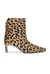 Khaite Ona Leopard-print Calf Hair Ankle Boots In Animal Print
