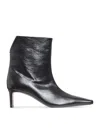 Khaite Arizona Croc-effect Leather Ankle Boots In Black