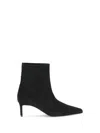 Khaite Ona Ankle Boots In Suede In Black