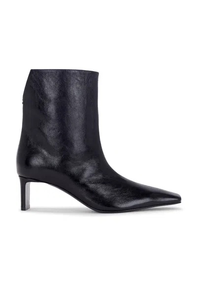 Khaite Arizona Croc-effect Leather Ankle Boots In Black