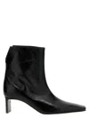 Khaite Ona Leather Stiletto Ankle Boots