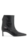 Khaite Arizona Croc-effect Leather Ankle Boots In Black