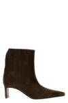 Khaite Brown Square Toe Boots In Brown