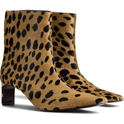 Khaite Ona Leopard-print Calf Hair Ankle Boots In Animal Print