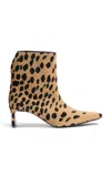 Khaite Ona Haircalf Ankle Boots In Animal