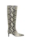Khaite Ona Snake-print Leather Knee Boots