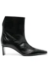 Khaite Ona Leather Ankle Boots