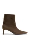 Khaite Ona Suede Ankle Boots In Brown