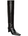 Khaite Ona Leather Knee-high Boot In Black