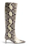 Khaite Ona Snake-print Leather Knee Boots In Animal Print