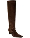 Khaite Ona Suede Knee-high Boot In Brown