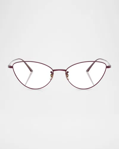 Khaite Oov1328 Metal Butterfly Optical Frames In Burgundy