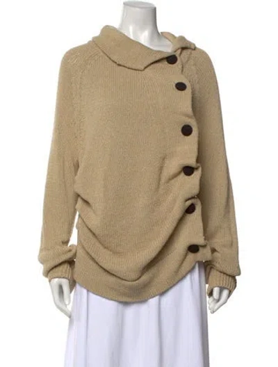 Pre-owned Khaite Open Front Sweater In Neutral