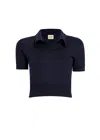 Khaite Morgane Short-sleeved Polo T-shirt In Black