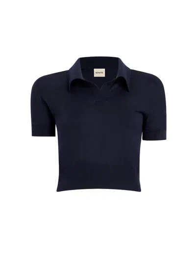 KHAITE KHAITE MORGANE SHORT SLEEVED POLO TOP
